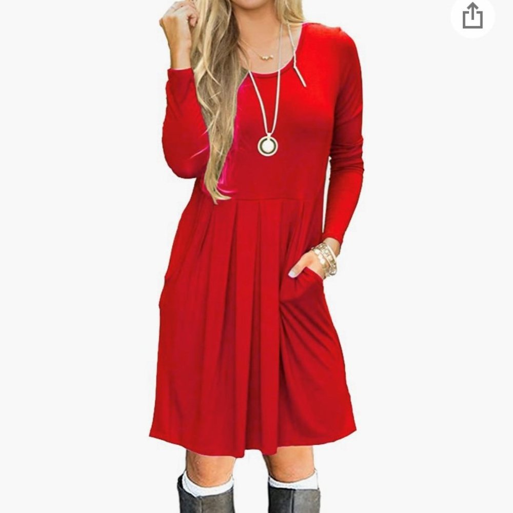 AUSELILY Women's Long Sleeve Dress